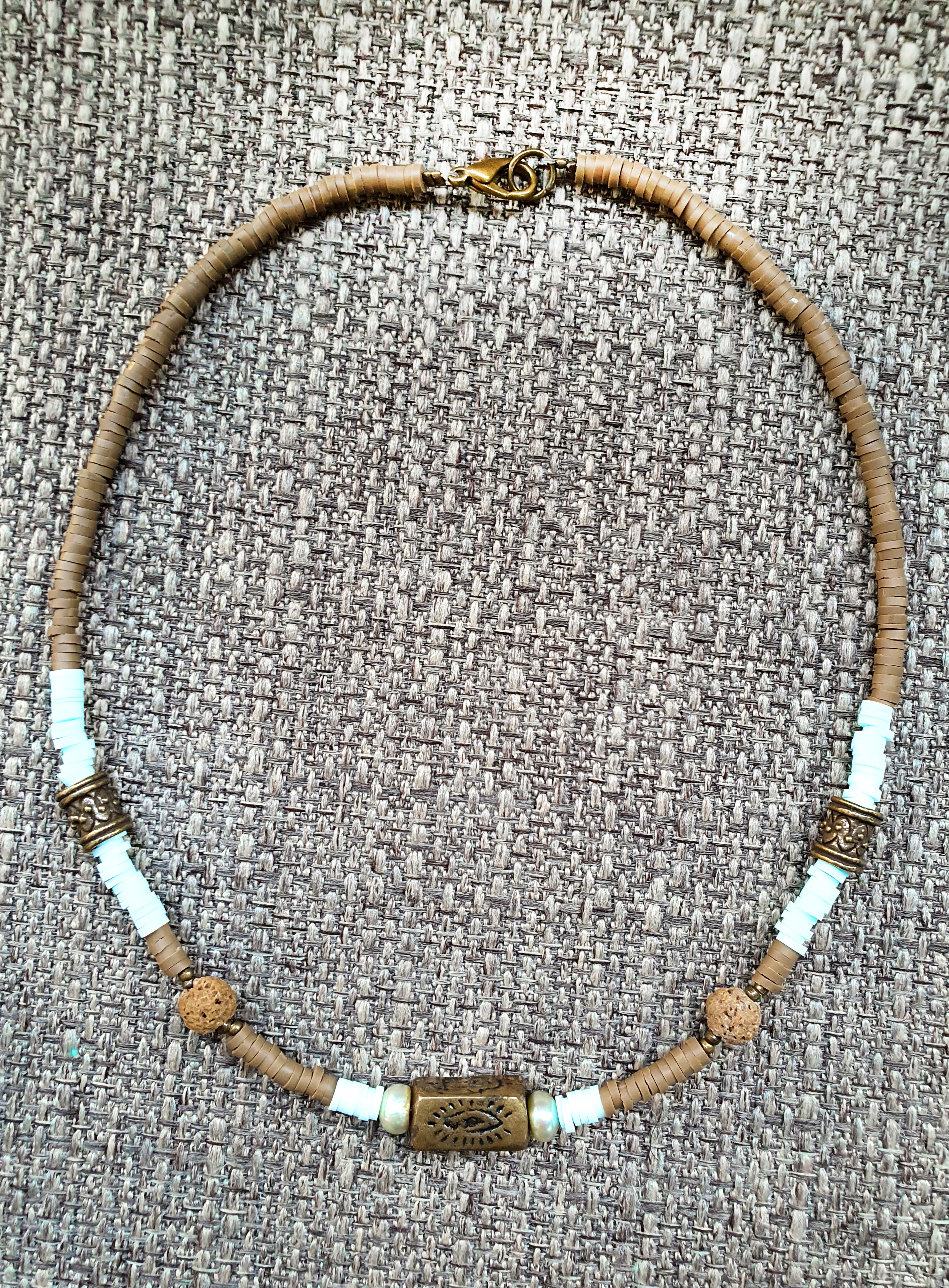 the Brown Desert necklace in top view