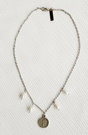 ORGADA's White Wisdom necklace photographed on a white background in full view